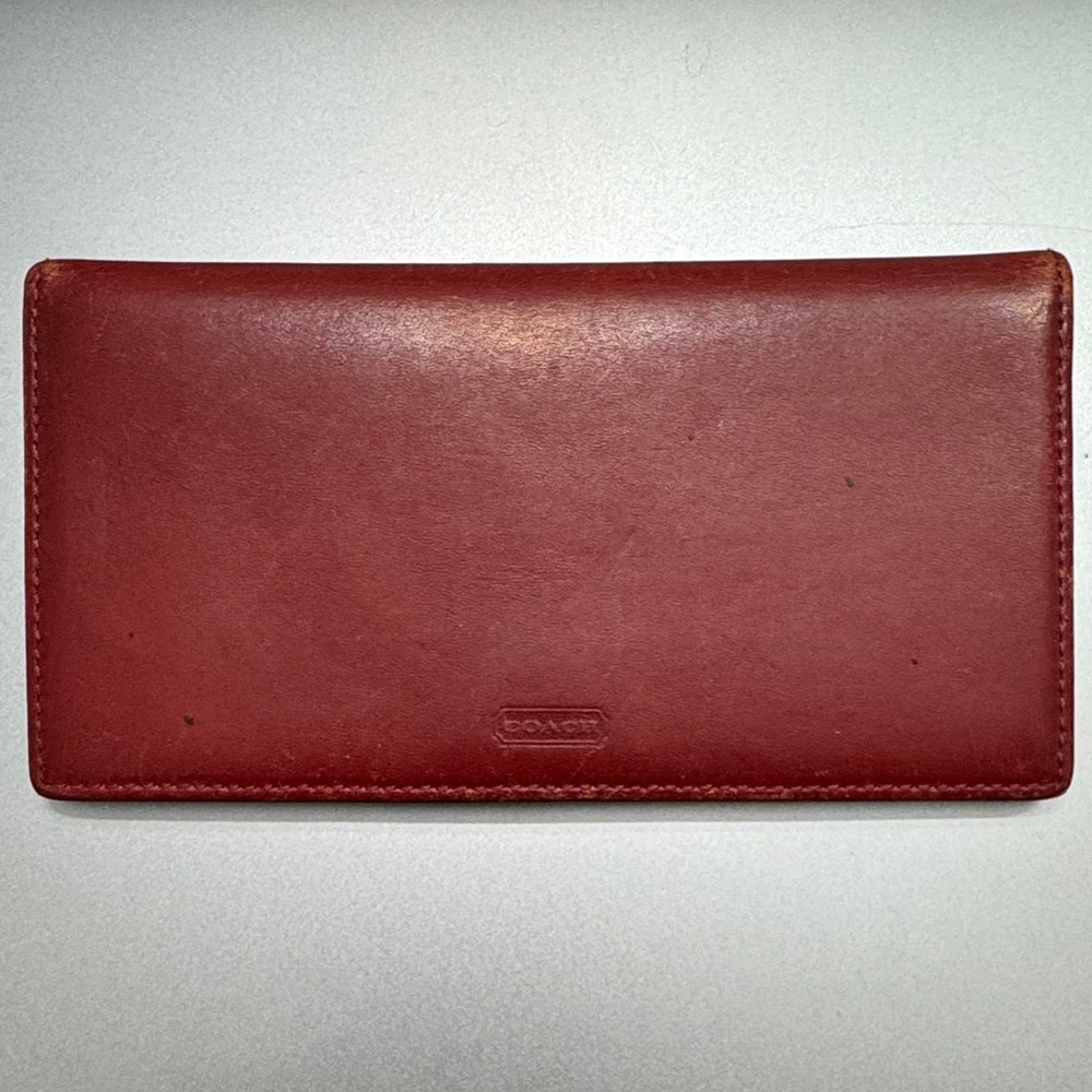 Vintage Coach Deep Red Leather Wallet